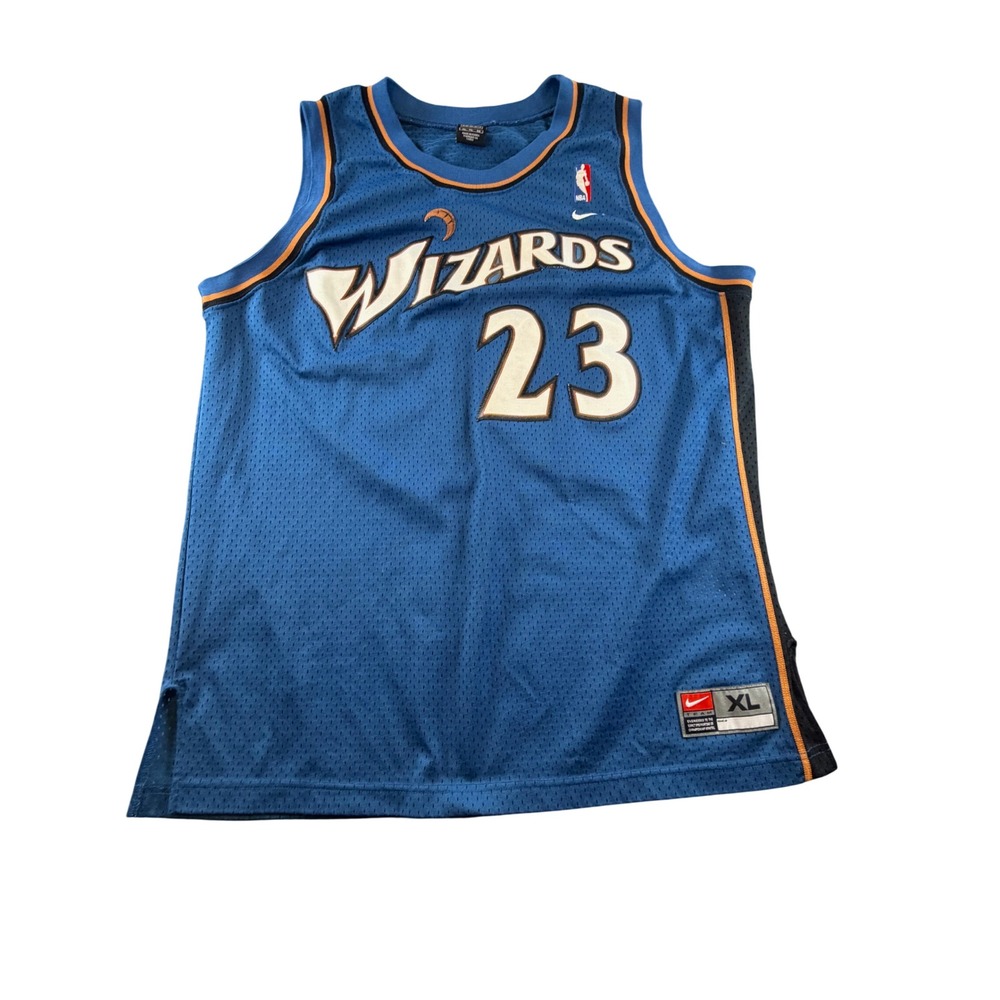 Nike Washington Wizards Michael Jordan 23 NBA Jersey Blue XL Stitched Mesh